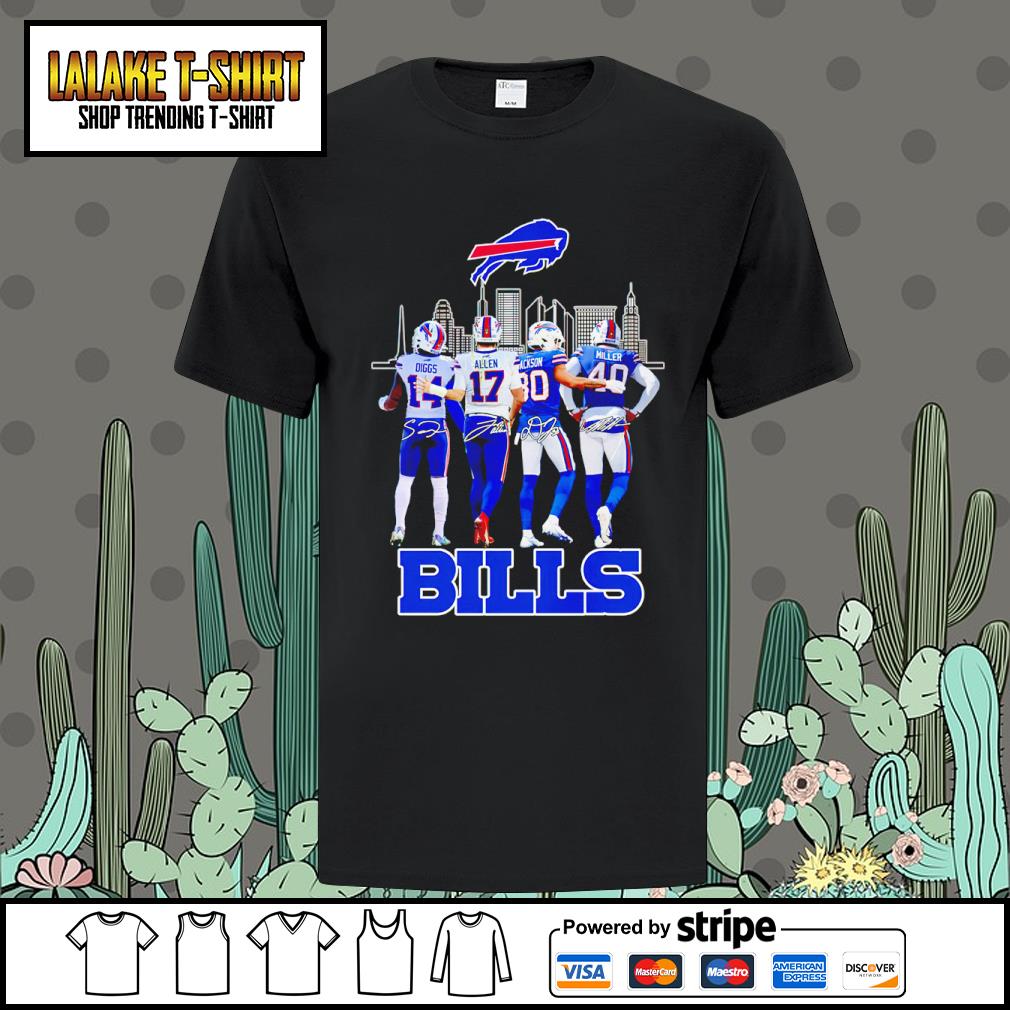 Nice diggs Allen Jackson and Miller Buffalo Bills signatures shirt
