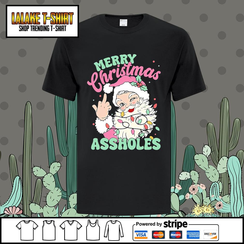 DalatStore merry Christmas Assholes Funny shirt